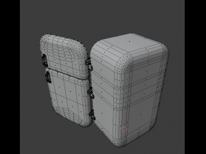 cartoon fridge with food 3Dモデル