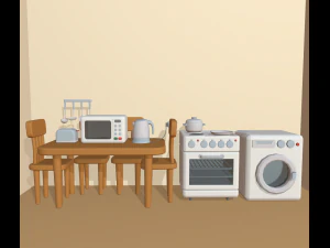 urządzenie kuchenne z kresk&oacute;wek Model 3D