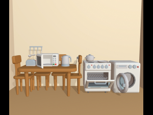 cartoon kitchen appliance 3D Модель