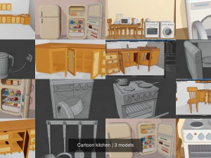 kolekcja kuchni kresk&oacute;wek Model 3D