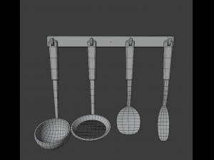 cartoon kitchen collection 3D Model