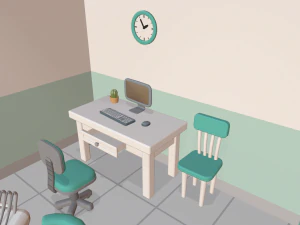 cartoon dental office 3D Model