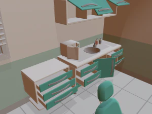 cartoon dental office 3D Model