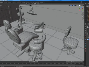 cartoon dental office 3D Model