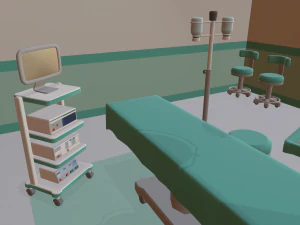 sala de cirurgia dos desenhos animados Modelo 3D