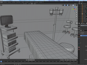 cartoon operating room Modelo 3D