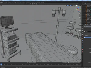 sala de cirurgia dos desenhos animados Modelo 3D