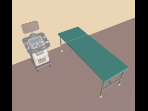 cartoon medical equipment mri x ray ultrasound Model 3D