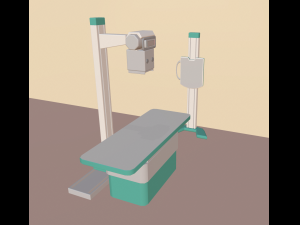 cartoon medical equipment mri x ray ultrasound Model 3D
