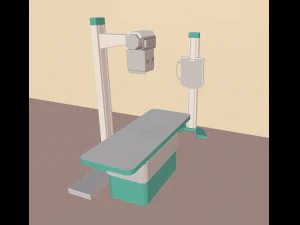 cartoon medical equipment mri x ray ultrasound 3D Model