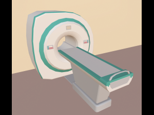 cartoon medical equipment mri x ray ultrasound Model 3D