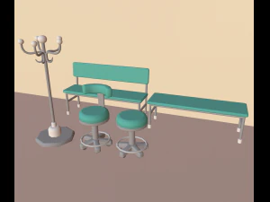 cartoon medical equipment mri x ray ultrasound 3D Model