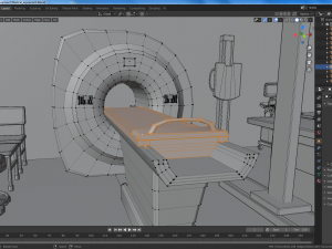 cartoon medical equipment mri x ray ultrasound Model 3D
