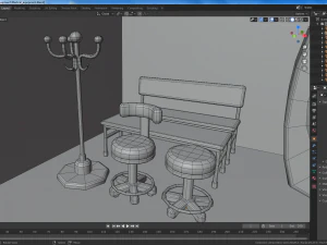 cartoon medical equipment mri x ray ultrasound 3D Model