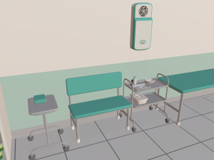 cartoon medical treatment room 3D Model