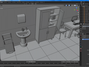 cartoon medical treatment room 3D Model