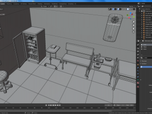 cartoon medical treatment room 3D Model
