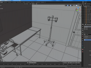 cartoon medical treatment room 3D Model