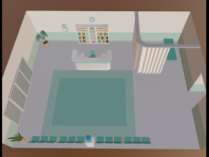 cartoon medical reception 3D-Modell