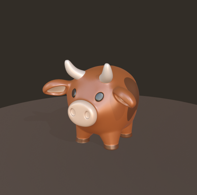 money box bull 3D Модель .c4d .max .obj .3ds .fbx .stl .blend 