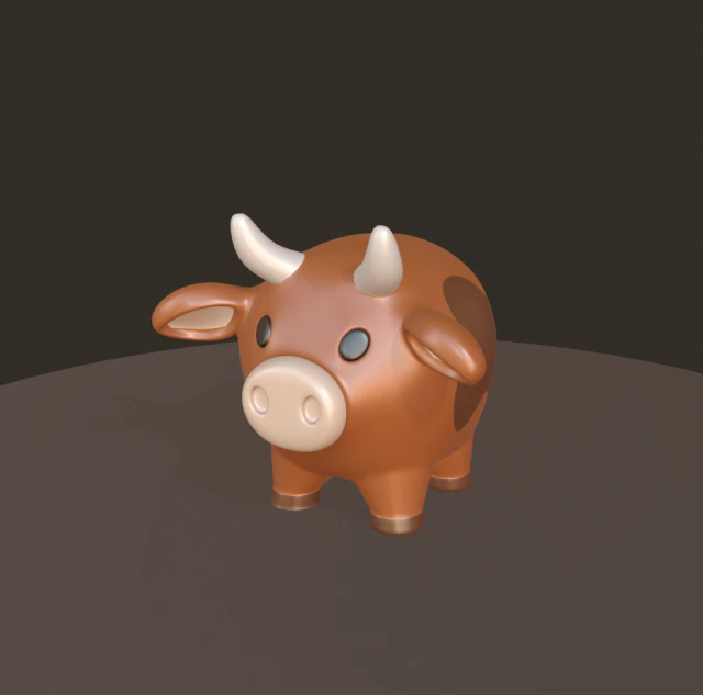 money box bull 3D Model .c4d .max .obj .3ds .fbx .stl .blend 