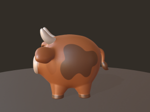 money box bull 3D Модель