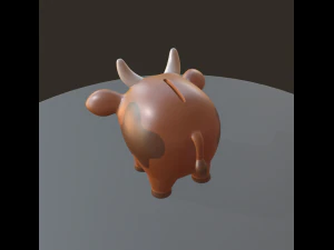 money box bull 3D Model