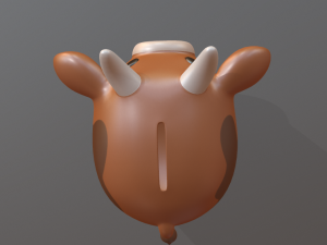 money box bull 3D Модель