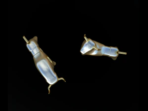 modern statuette of a bull 3D Model