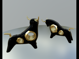 modern statuette of a bull Modelo 3D