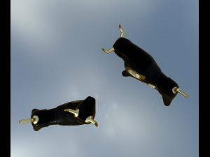 modern statuette of a bull Modelo 3D