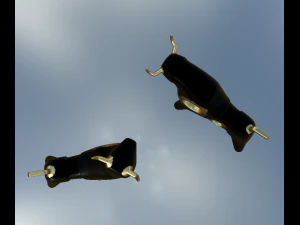 modern statuette of a bull 3D Model