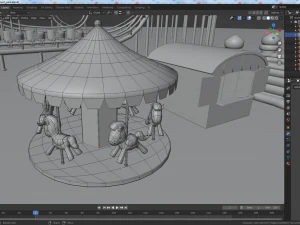 cartoon amusement park 3D Model