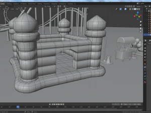 cartoon amusement park 3D Model
