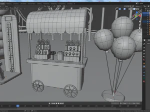 cartoon amusement park 3D Model