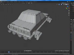 cartoon flying cars low-poly 3D Model