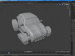 cartoon flying cars low-poly 3D Model
