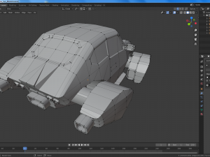 cartoon flying cars low-poly 3D Model