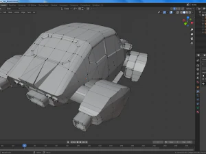 cartoon flying cars low-poly 3D Model