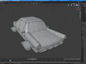 cartoon flying cars low-poly 3D Model