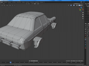 cartoon flying cars low-poly 3D Model