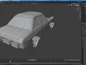 cartoon flying cars low-poly 3D Model