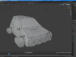 cartoon flying cars low-poly 3D Model