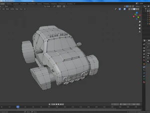 cartoon flying cars low-poly 3D Model