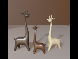 modern giraffe figurine low-poly 3D Model
