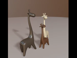 modern giraffe figurine low-poly 3D Model