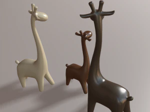 modern giraffe figurine low-poly 3D Model