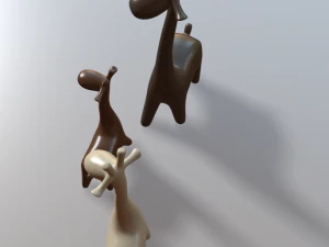 modern giraffe figurine low-poly 3D Model