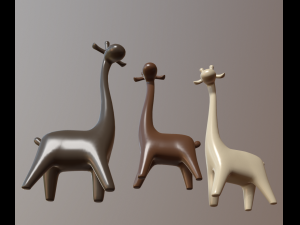 modern giraffe figurine low-poly 3Dモデル