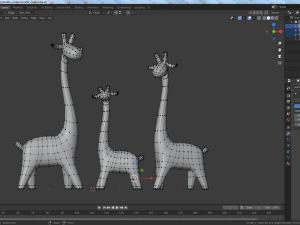 modern giraffe figurine low-poly 3Dモデル